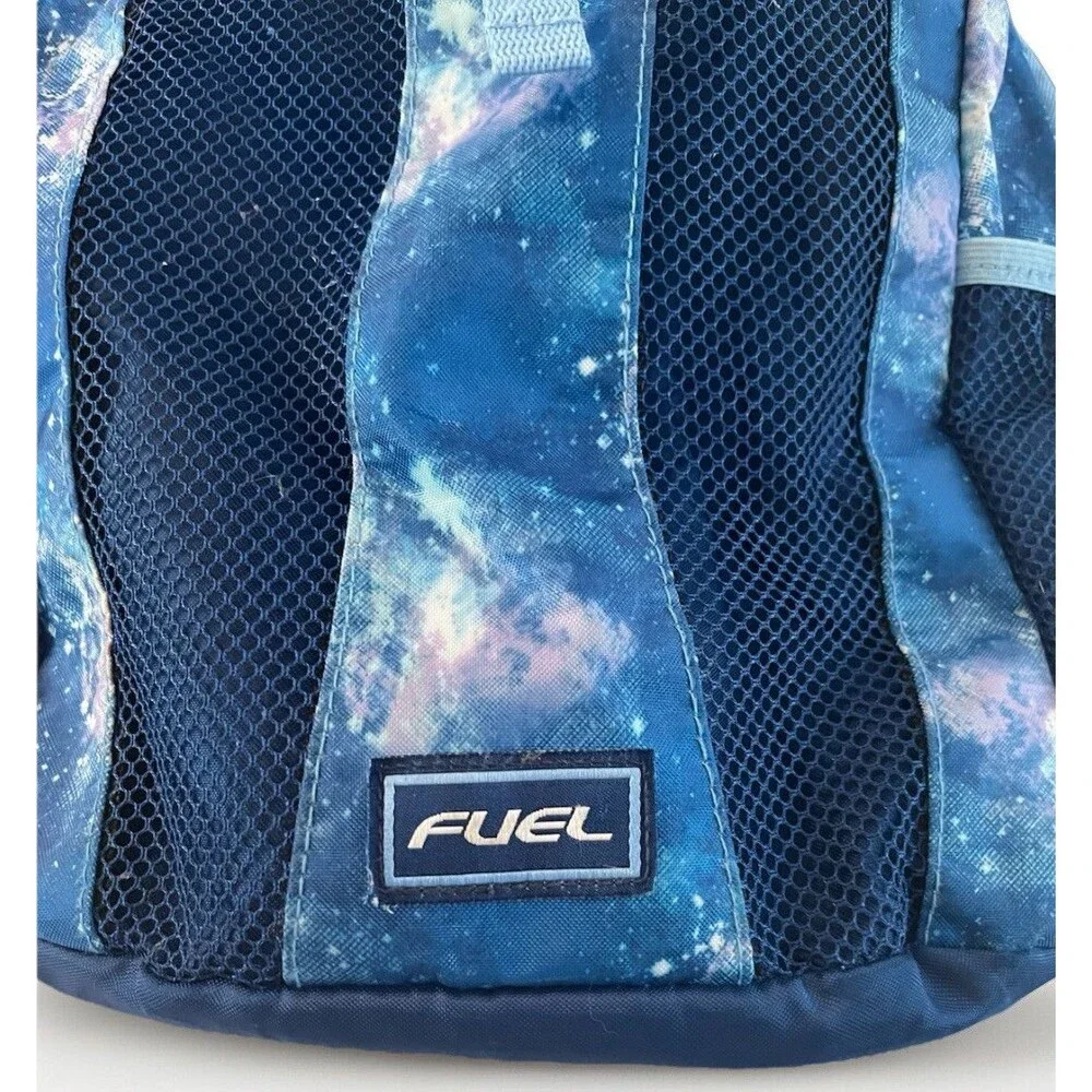 FUEL Galaxy Space Large Laptop Backpack College Bookbag Multi Compartments Blue